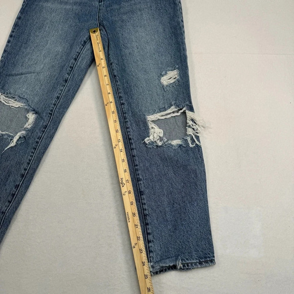 Pacsun Button Fly Straight Leg Jeans Womens Size 27 Medium Blue High Rise - Picture 9 of 13